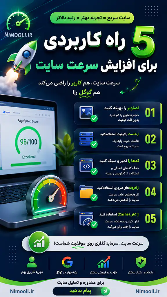 راهکار افزایش سرعت سایت